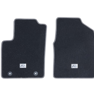 Predpražniki, premium velur Spredaj, črni s srebrno nitjo